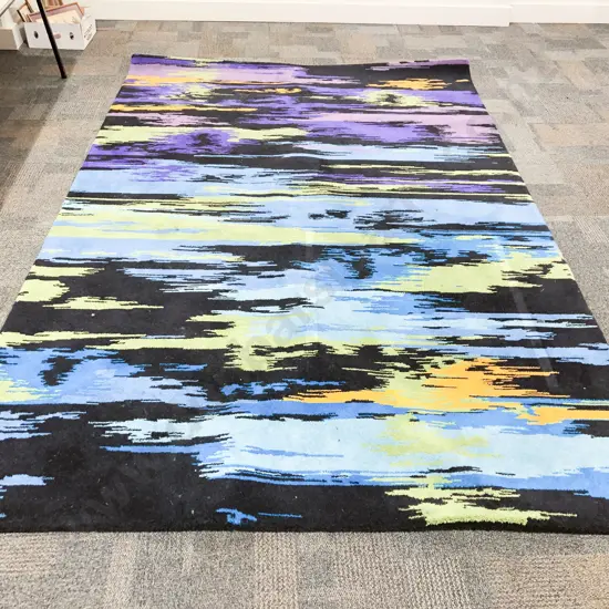 Modern 100% NZ Wool Pools Design Floor Rug