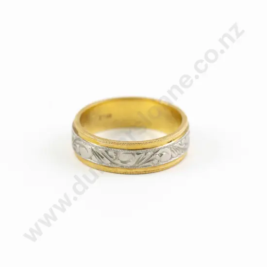 18ct & Platinum Wedding Band