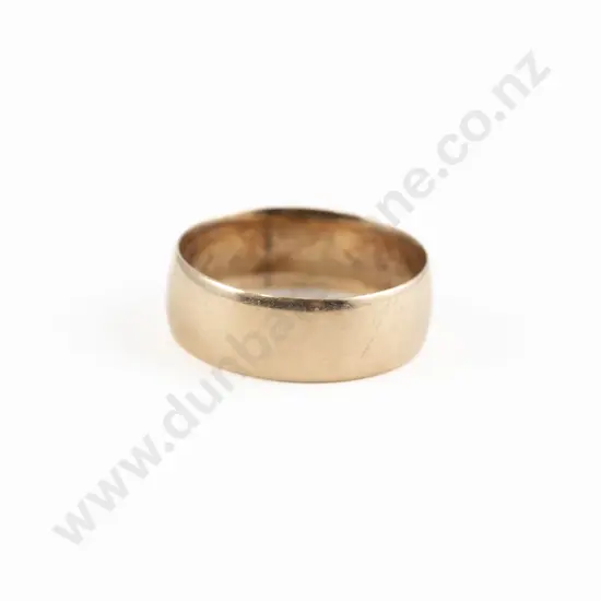 18ct Plain Wide Wedding Band