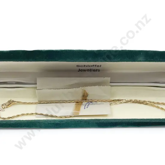 9ct Scroll Link Plaited Neck Chain