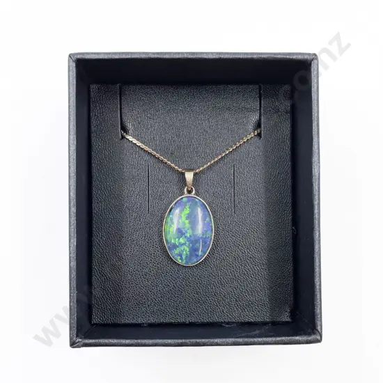9ct Australian Black Opal Pendant