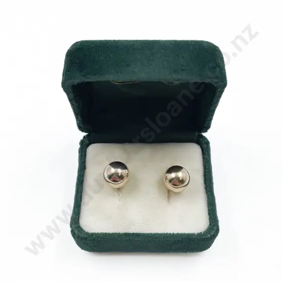 Pair 9ct Large 'Ball' Stud Earrings
