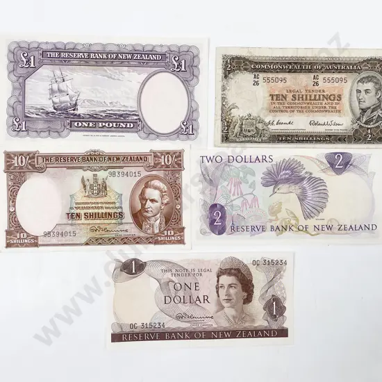 Vintage NZ and Australia Bank Notes