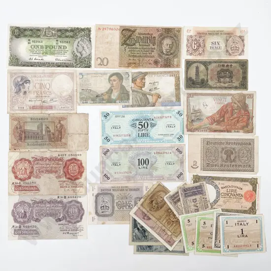 Small Vintage World Bank Notes