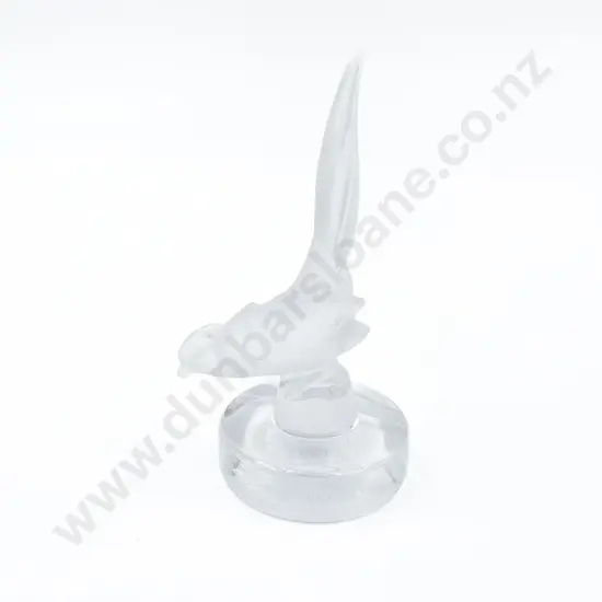 Lalique France Glass Pheasant Menu Card Holder