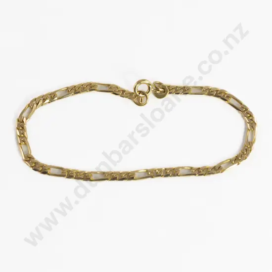 14ct Mixed Curb Link Bracelet