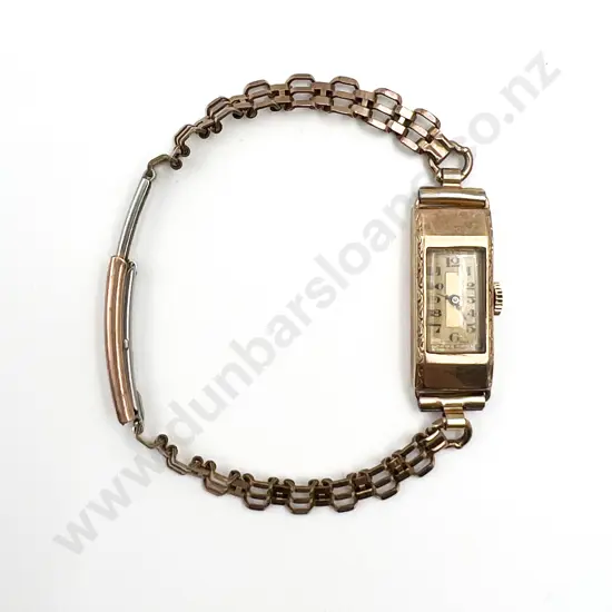 Art Deco 9ct Cased Swiss Movement Ladies Wrist Watch