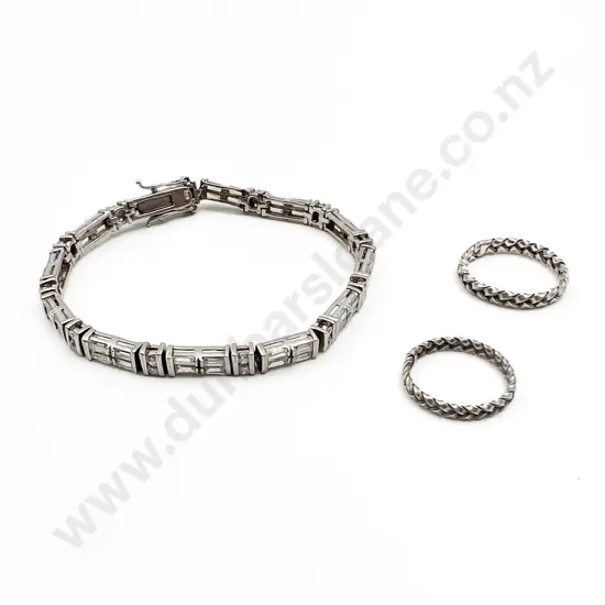 .925 Silver and Crystal Bracelet