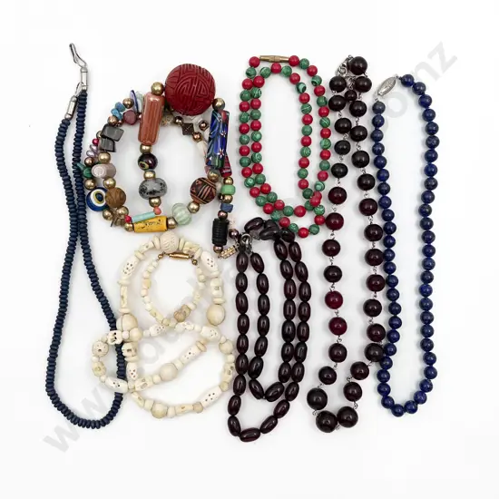 Seven Various Bead Necklaces