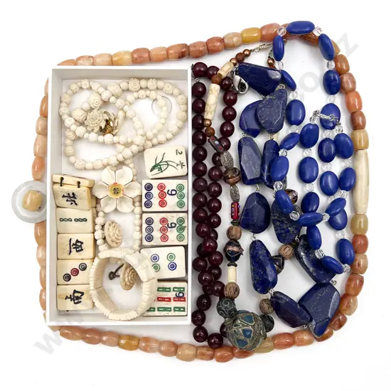 Six Various Bead Necklaces