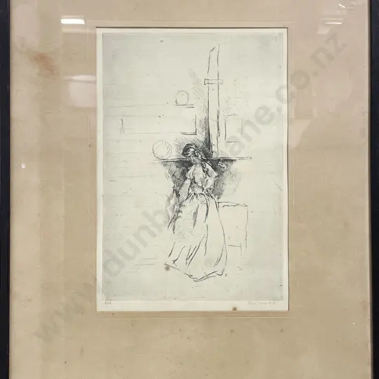 Edna Clarke Hall. - Young Girl - ltd Ed Etching
