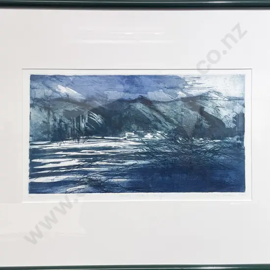 Sue Cooke - Rabbit Island Whanganui - ltd Ed Etching
