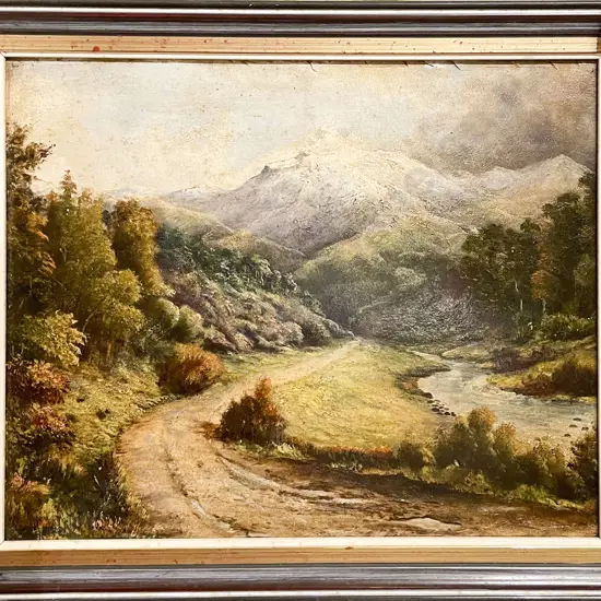 R Sander  -  Winter on the West Coast - Oil on Board