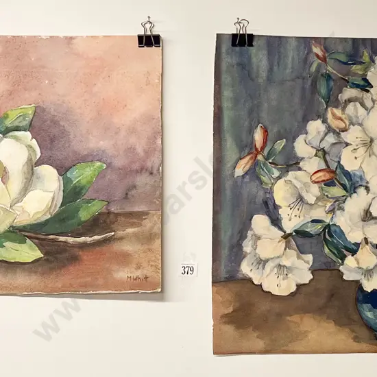Margaret Whitt - Two Unframed Flower Studies