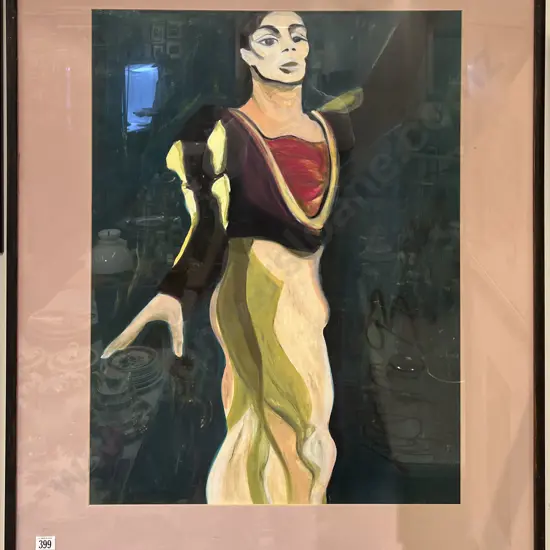 Unknown Artist - Male Ballet Dancer - Pastel on Paper