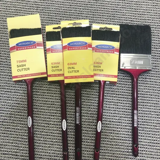 Five Assorted Monarch As New Paint Brushes