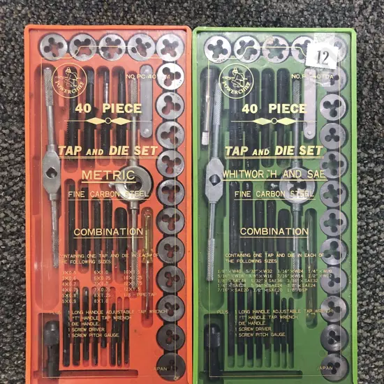 Two Boxed 40 Piece Tap and Die Sets