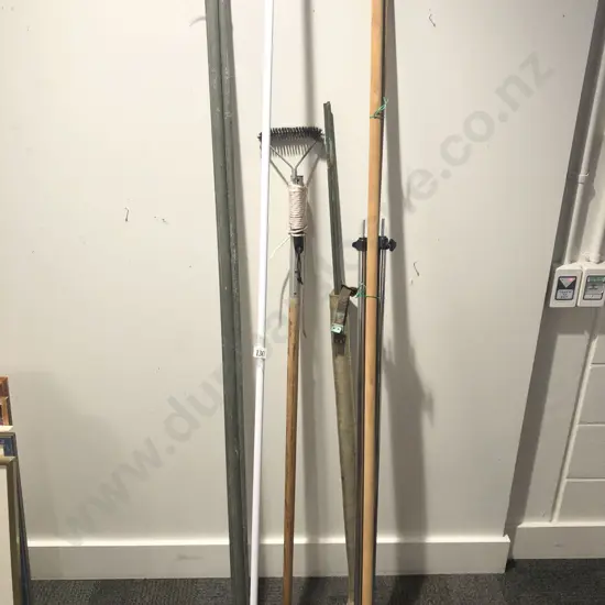 Quantity of Assorted Wooden and Metal Poles etc