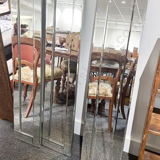 Set of Three Modern Panel Wall Mirrors