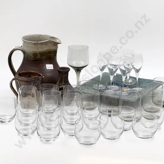 Quantity of Assorted Pottery and Glassware Including Orrefors
