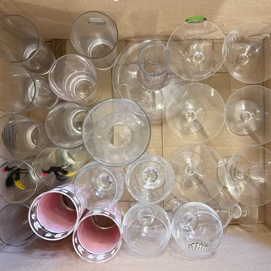Box of Assorted Glassware