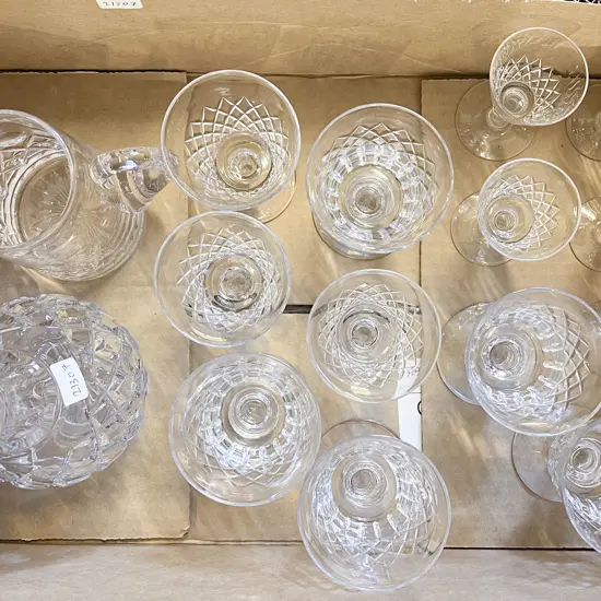 Quantity of Assorted Crystal Including Decanter