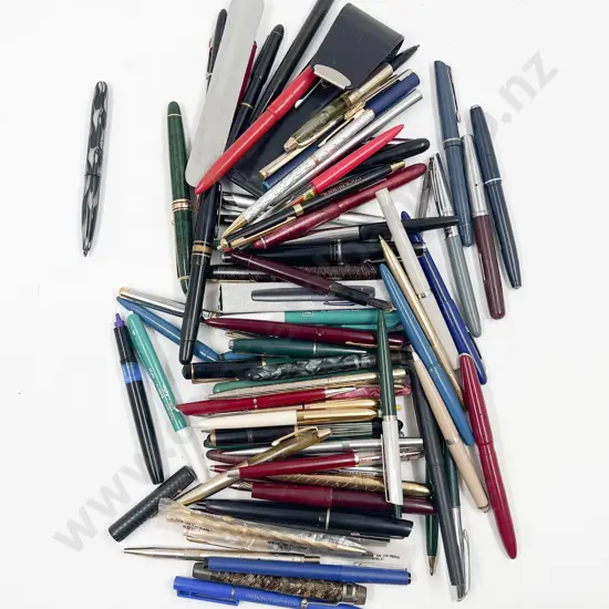 Qty of Assorted Ball Point and Fountain Pens