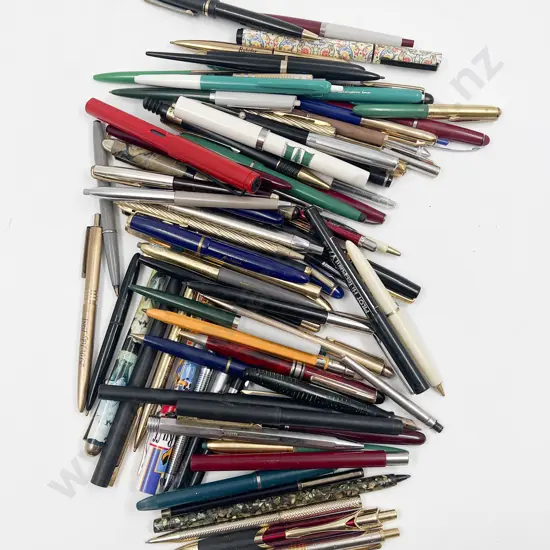 Qty of Assorted Ball Point and Fountain Pens