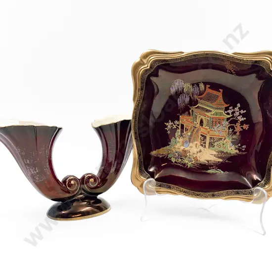Two Pieces of Carlton Ware Rouge Royale