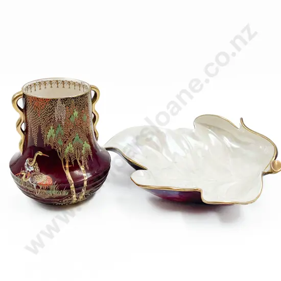 Two Pieces of Carlton Ware Rouge Royale