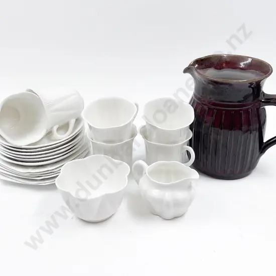 Shelley Part Tea Set Together with Pottery Jug