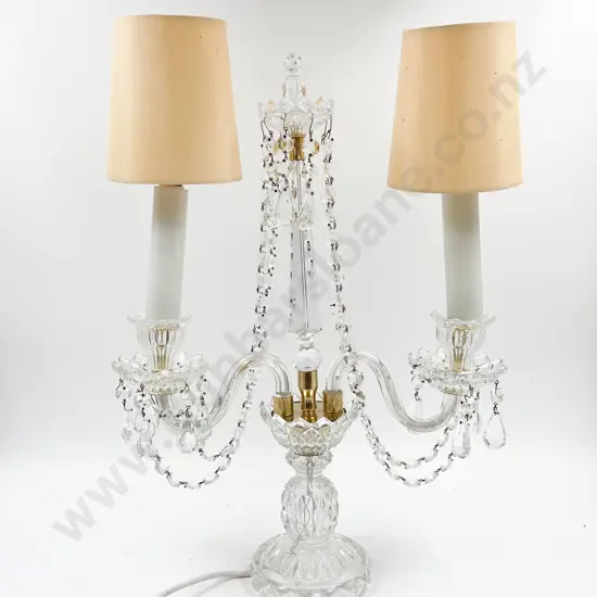 Crystal Candelabra Form Table Lamp