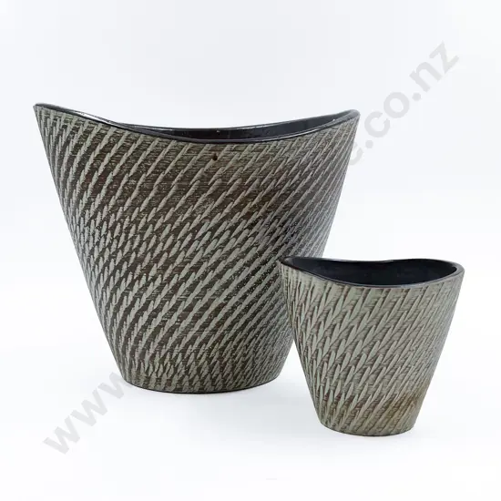 Large German Pottery Vase and Smaller