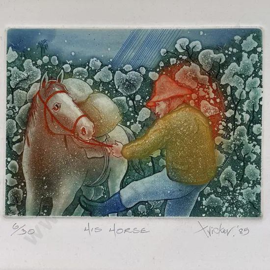 Gary Tricker - His Horse (unframed)