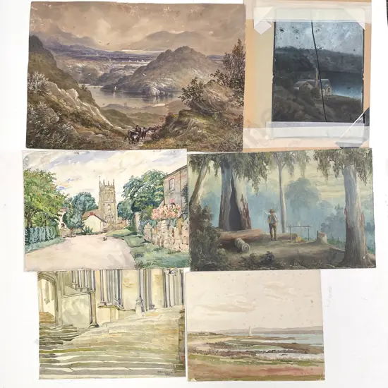 Six Unframed Artworks