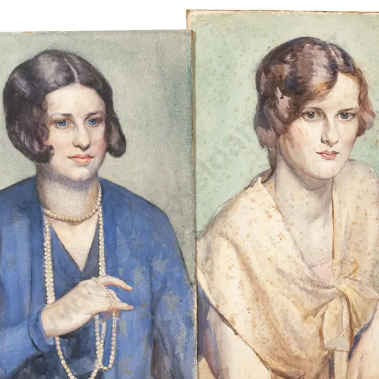 James Fraser Scott (1877 - 1932) - Portrait & Other (unframed) (a/f)