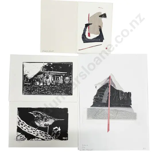 Four Small Unframed Artworks