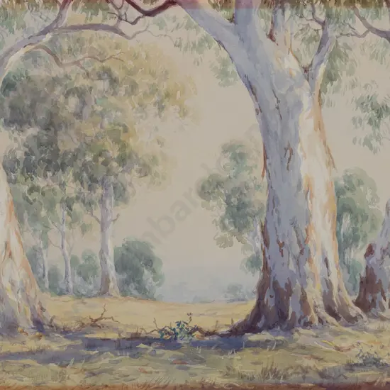 Arnold Jarvis (Australian) - Landscape With Gums (Unframed)