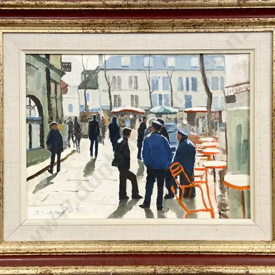 R B Watson (1911 - 2002) - Place De Tertre Paris - Oil on Board