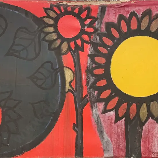 D Coren - Sunflowers - Oil on Canvas a/f