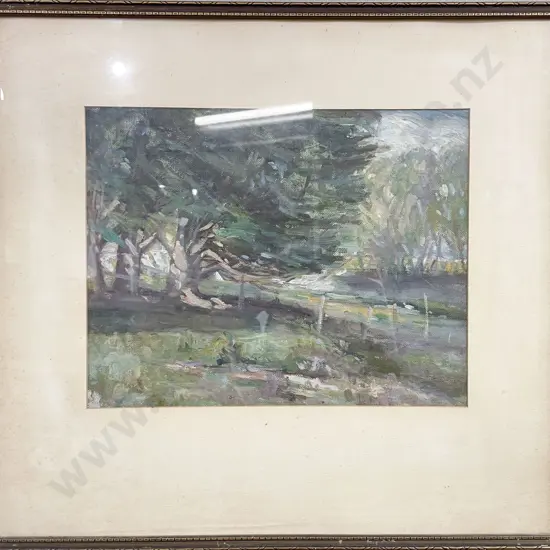 E G Hood - Landscape - Oil on Board