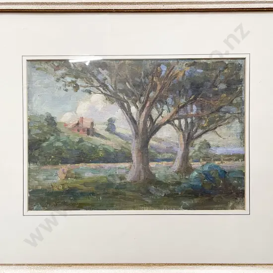 E G Hood - Landscape - Oil on Board