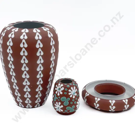 Danish Zeuthen Terra Cotta and Enamel Glaze Vase
