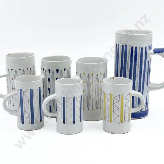Seven Cinque Ports Pottery England Mugs