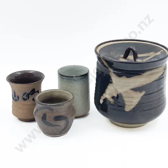 Japanese Pottery Lidded Crock