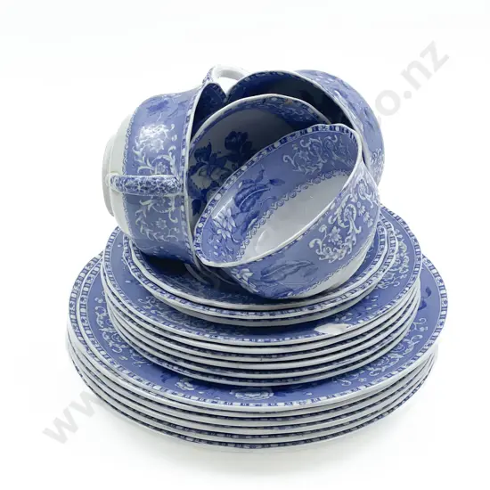 Spode Camilla Pattern Blue and White Luncheon Ware