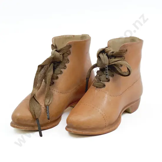 Pair Victorian Bisque Shoes