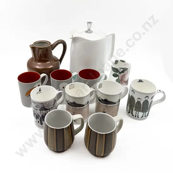 Collection of Bone China Art Mugs & Various