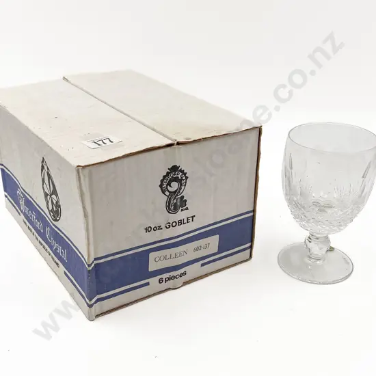 Boxed Six Waterford Colleen Pattern 10oz Goblets