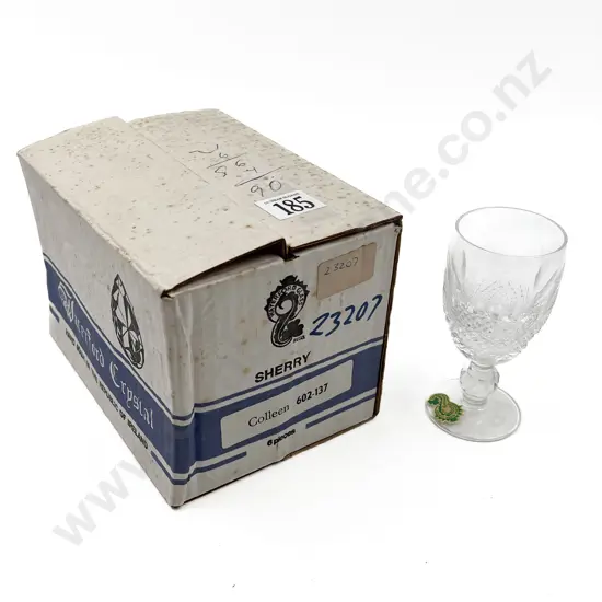 Boxed Six Waterford Colleen Pattern Sherry